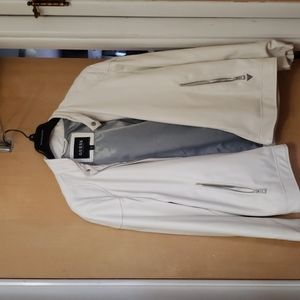 Men's Guess white faux leather jacket size XL
